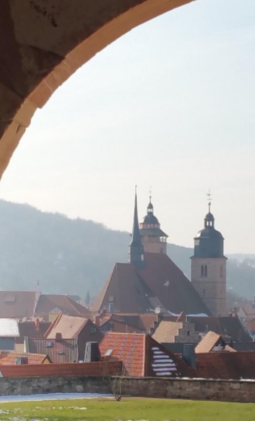 Kirchtürme in Schmalkalden am Rennsteig Blick auf Kirchtuerme von St. Georg in Schmalkalden